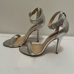 Steve Madden Silver Sandal Heels